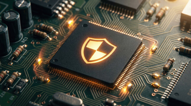 Microchip at the center of a vast network, with circuit traces morphing into organic fiber optic tendrils.