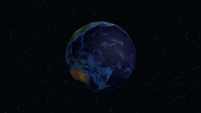 3D Earth Animation Zooming into Noida Uttar Pradesh India Location