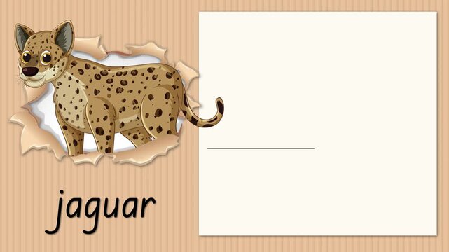 Educational Alphabet Animation for Letter J with Cartoon Jaguar Illustration