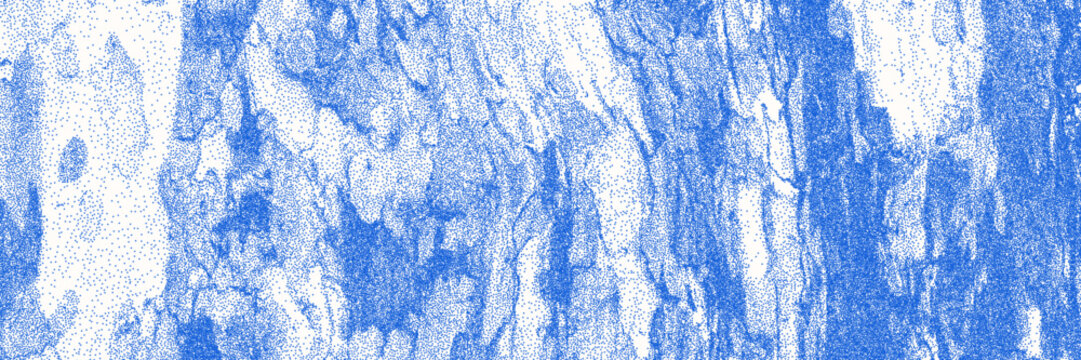 Cyanotype halftone overlay bg with wood bark texture. Vector soft blue wallpaper for template, graphic design projects, artworks