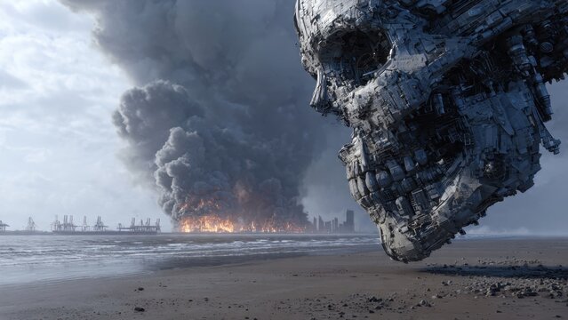 Giant robot scull 
