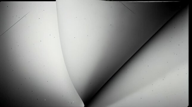 Abstract, Minimalist and Geometric Design with White Paper Revealing Black Background for Creative Concepts, Modern Art and Elegant Presentation with Clean Lines and Subtle Texture Details. Contrast