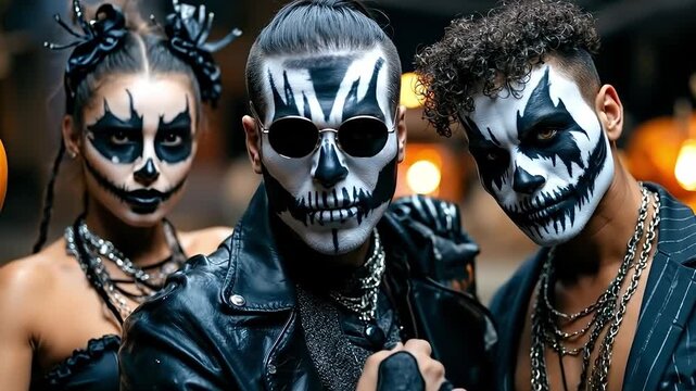 A group of people dressed up as skeletons posing for a picture