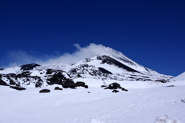 Neige sur l'Etna en Sicile  © Gwenaelle.R