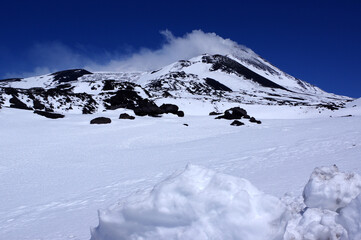 Neige sur l'Etna en Sicile  © Gwenaelle.R