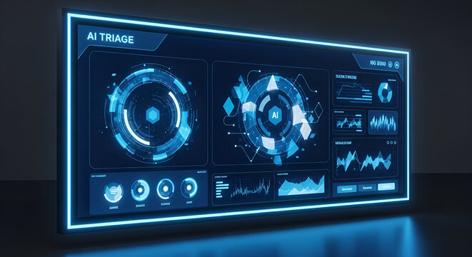 AI Triage Interface on Digital Screen