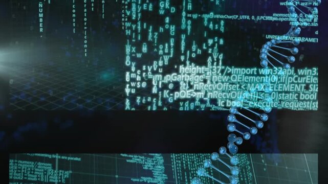 DNA animation over security shields symbolizes global data protection.