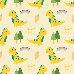 Fototapeta premium seamless pattern with funny animals
