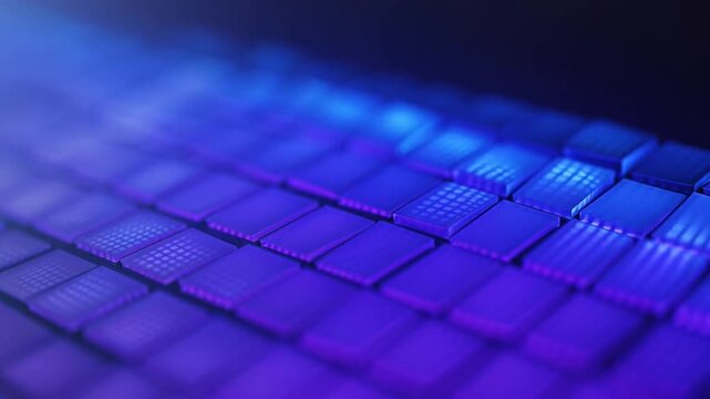 Abstract technology background geometric light neon blue tile surface purple glow wave digital pattern futuristic grid modern gradient texture creative mood square tile pattern technology digital