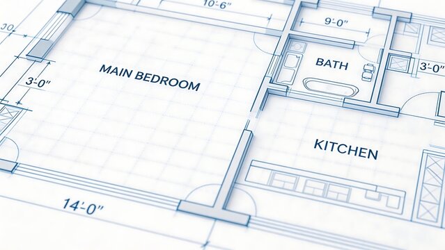 Blueprint of a house layout