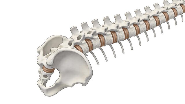 Human spine and pelvis anatomy