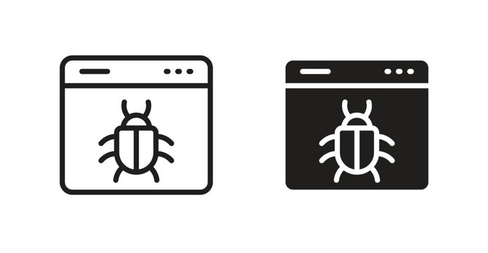 Bug icon for web design. icon symbol vector