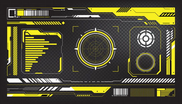 Futuristic Cyberpunk HUD UI Kit &ndash; Sci-Fi Tech Interface Elements for Gaming and Motion Graphics