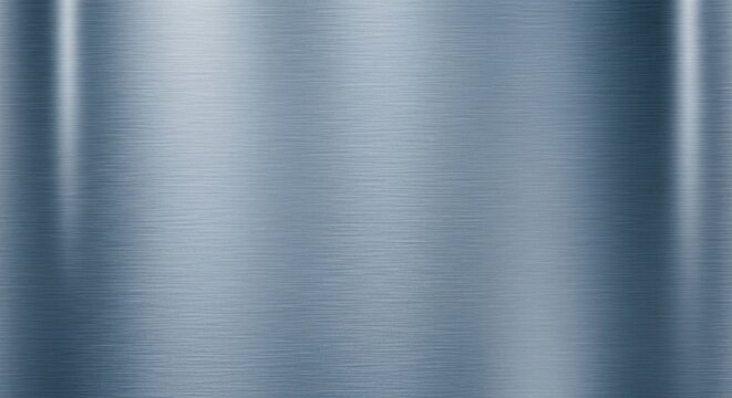 Brushed blue steel texture background with polished metallic surface and vertical light reflections. Industrial stainless steel material for professional design, technology, and luxury.