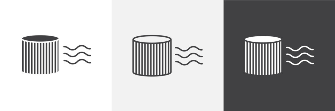 Air filter icon element for design projects and web designs