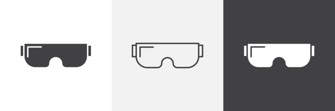 AR headset icon element for design projects and web designs