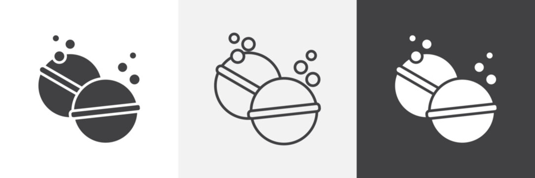 Bath salts bomb icon element for design projects and web designs