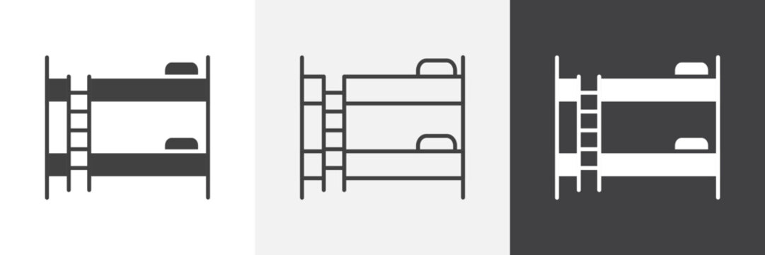 Bunk bed icon element for design projects and web designs