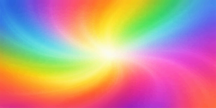 An abstract rainbow background featuring a vibrant spectrum of colorful waves and light textures creates a bright, modern art backdrop with a soft motion blur pattern for a stylish wallpaper design