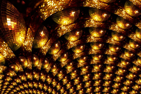 Abstract glowing golden futuristic digital pattern background