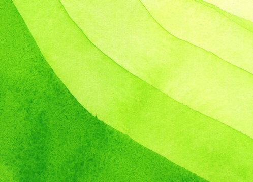 Abstract green watercolor background with gradient layers and copy space