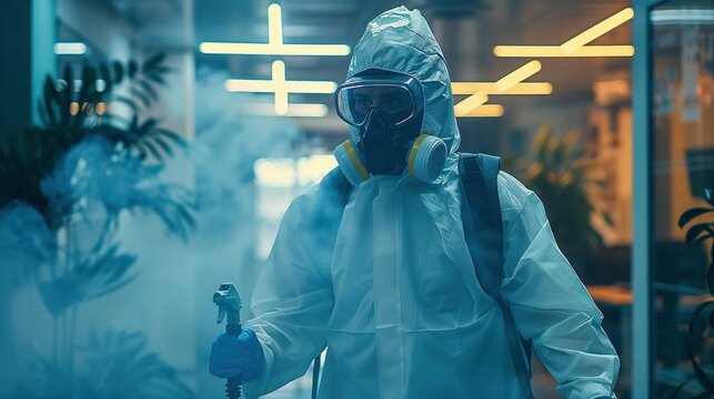 Specialist in Hazmat Suit Fogging Corporate Office for Viral Decontamination Aesthetic