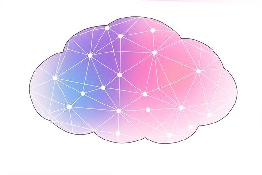 Abstract illustration of cloud computing network connectivity