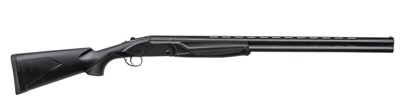 Classic black double barrel shotgun