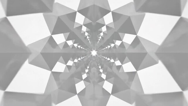 Abstract geometric tunnel with star light in infinite perspective