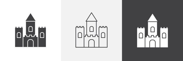 Castle icon element for design projects and web designs © safe