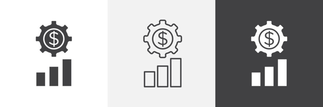 Business development icon element for design projects and web designs