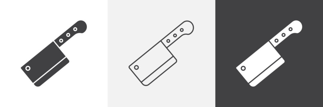 Butcher knife icon element for design projects and web designs