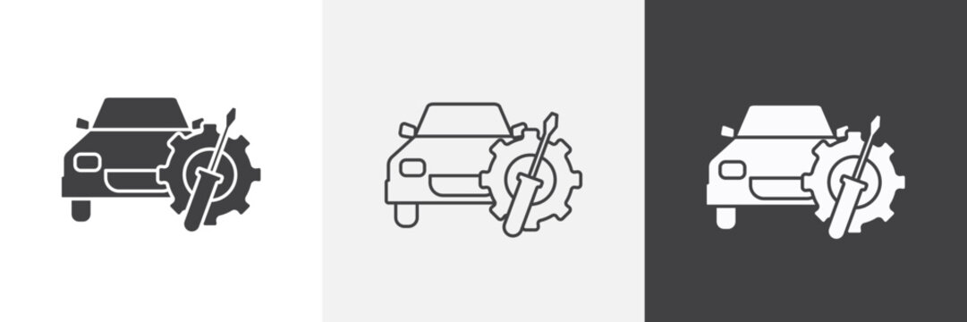 Car repair icon element for design projects and web designs