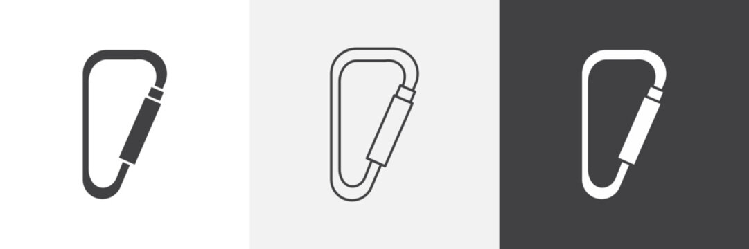 Carabiner icon element for design projects and web designs