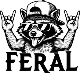 Feral Raccoon SVG, Cute But Feral SVG, Cute But Feral Raccoon SVG, Funny Feral Raccoon SVG, Raccoon SVG © Samuel