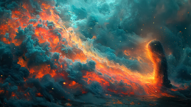 exploding mind concept art, inner world, dreams, emotions, imagination and creative mind