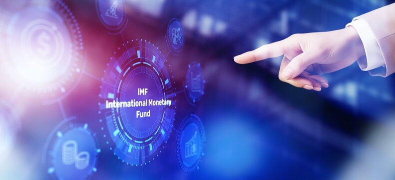 IMF. International Monetary Fund. Finance concept. World Economic Outlook Update 2026