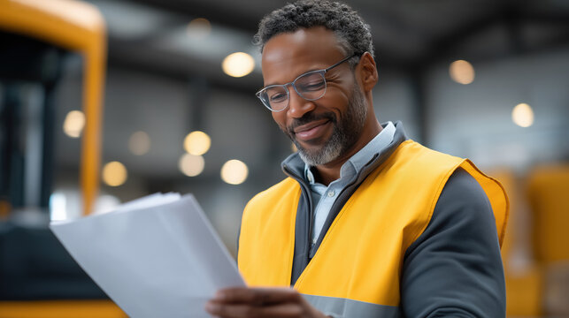 Warehouse management reviewing World Health Day safety metrics, injury prevention charts showing improvement trends, ergonomic equipment investment justification presentation, diverse safety committ