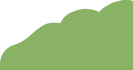 Fototapeta premium Green hill ground shape illustration