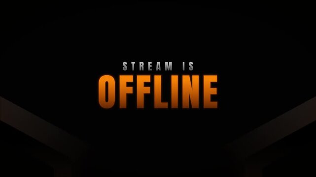 orange neon animated stream overlay, gaming scene, looping overlays background