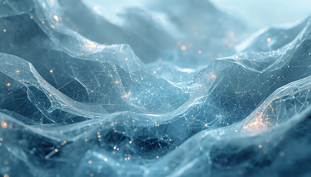 Spiking neural network rocky blue surface