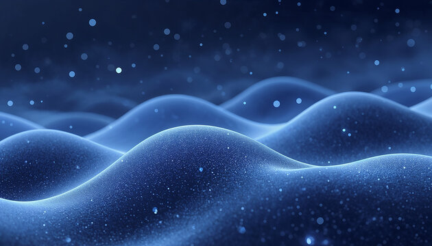 Wavy blue surface soft tech desktop wallpaper