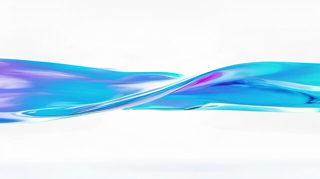 Liquid ribbon blue purple gradient wave abstract fluid glossy motion vibrant purple ribbon translucent surface calm flow vibrant magenta twisted smooth surface motion blur