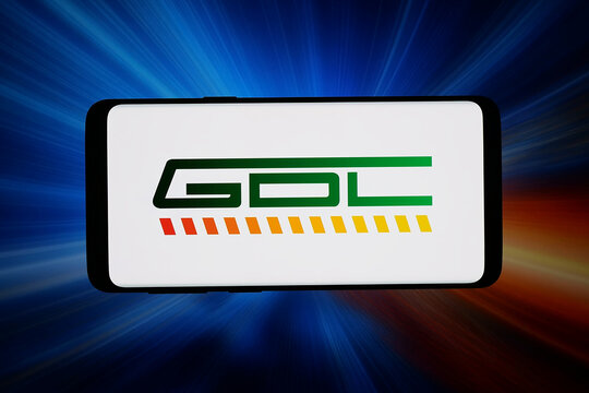 Stuttgart, Germany - 03-18-2026: In this photo illustration, the logo of Gewerkschaft Deutscher Lokomotivf&uuml;hrer (GDL) is displayed on a smartphone in front of abstract background on computer screen.