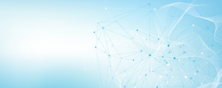 Global network connection concept. Big data visualization. Social network communication in the global computer networks. Internet technology. Business. Science. Vector illustration