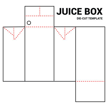 juice box die cut editable template design