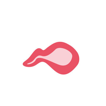 怒りの口元のイラスト。歪んだ口。喧嘩