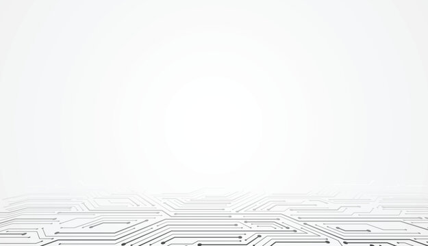 Abstract technology circuit board background design for space. Electronic motherboard illustration. Communication and engineering concept. Vector illustration