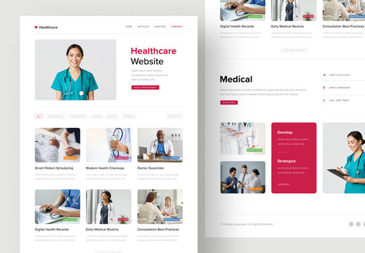 Medical Style Website Layout