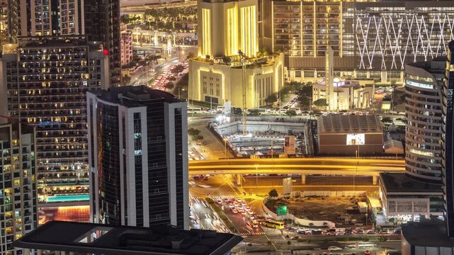 dubai skyline from a unique high vantage point
